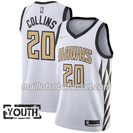 Maillot Enfant Atlanta Hawks John Collins 20 2018-19 Nike City Edition Blanc Swingman
